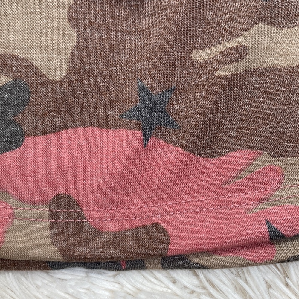 🎉HP🎉 Crescent Camouflage Star Pull On Skirt 💗 Mauve Pink & Gray - Picture 12 of 15